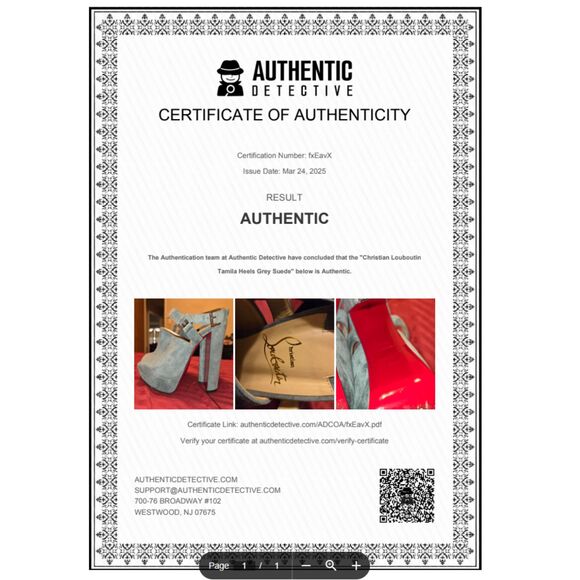 Christian Louboutin Tamila 140 MM Sandal/Clog Grey Suede 36.5 - Picture 14 of 14